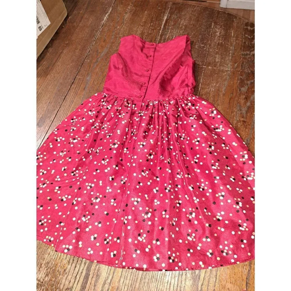 8 Gymboree Red Black Gold Special Occasion Holiday Christmas Flower Girl Dress
